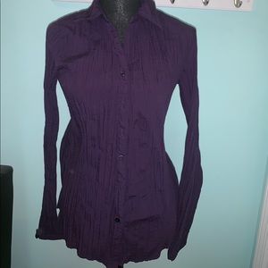 Purple button down shirt